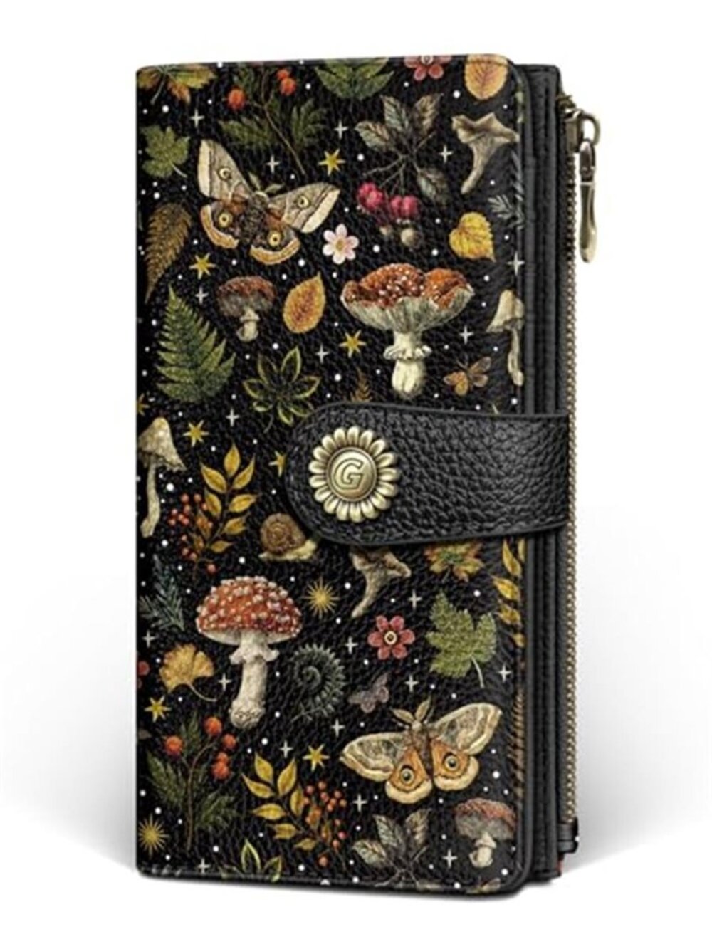 New Mushroom Womens Wallet RFID Blocking, Credit Card Holder Bifold